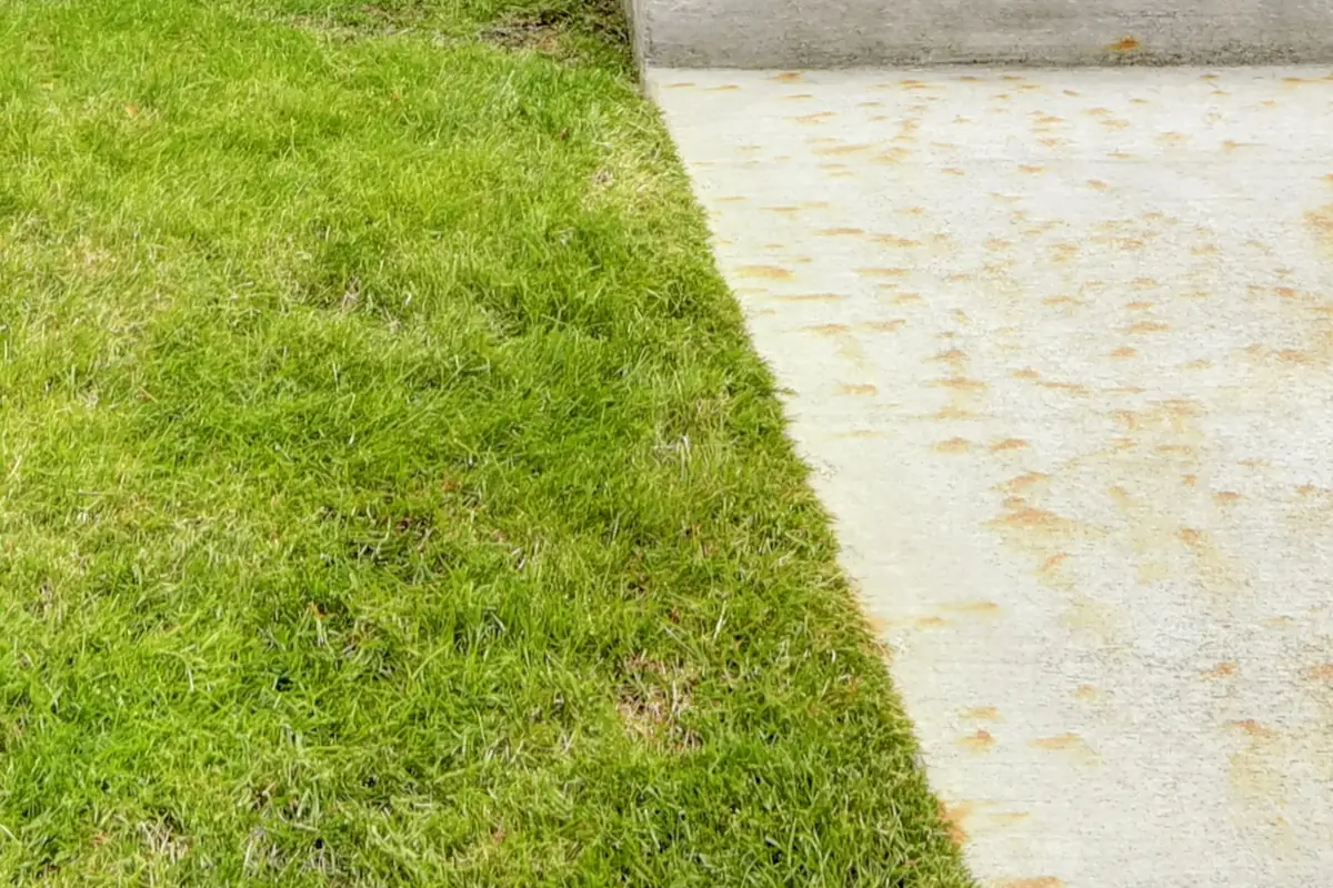 concrete next to grass strip