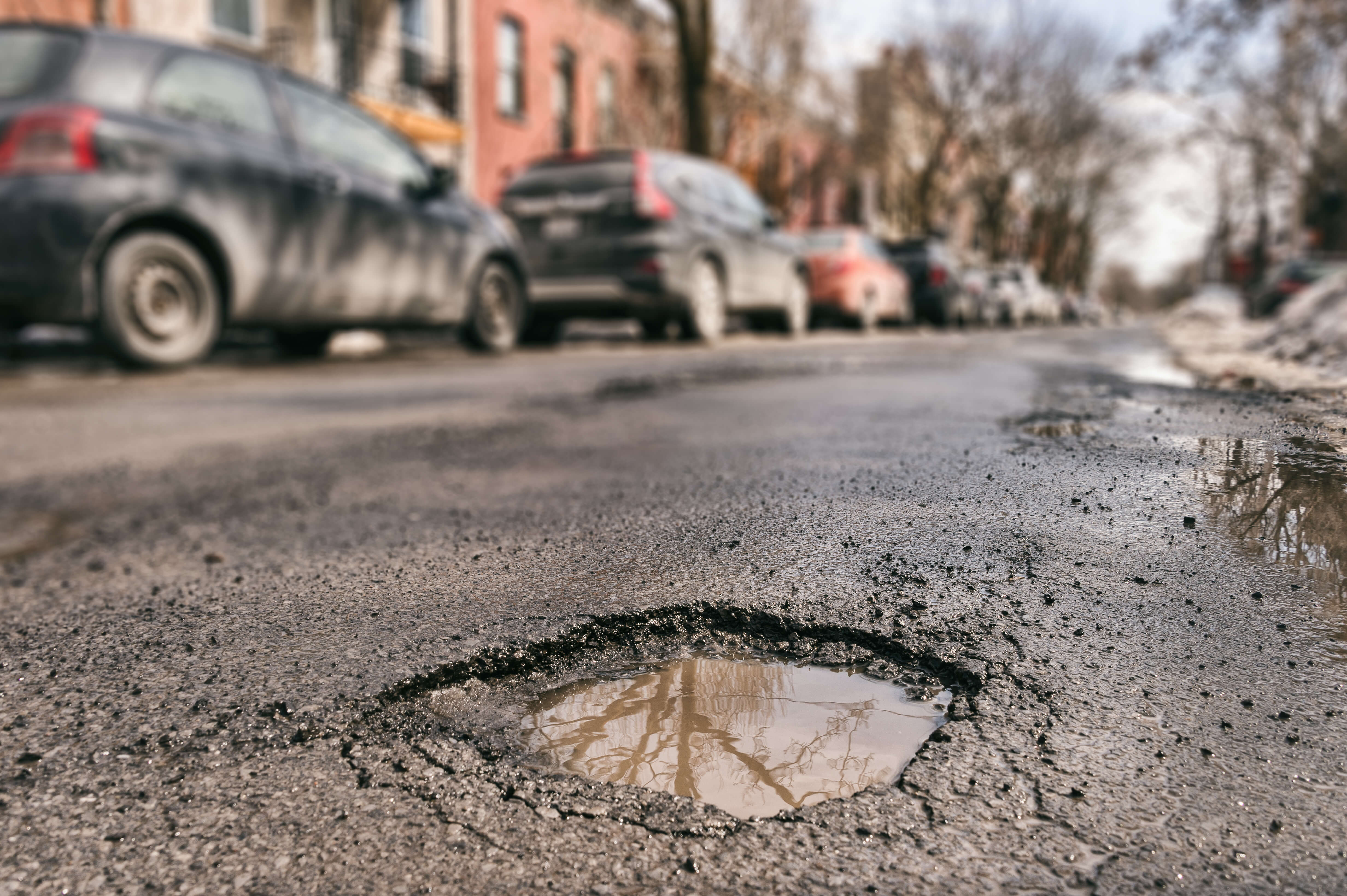 Pothole in a Denver street