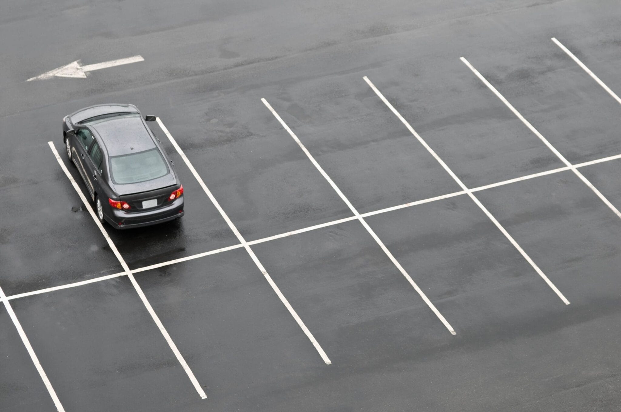 Asphalt parking lot
