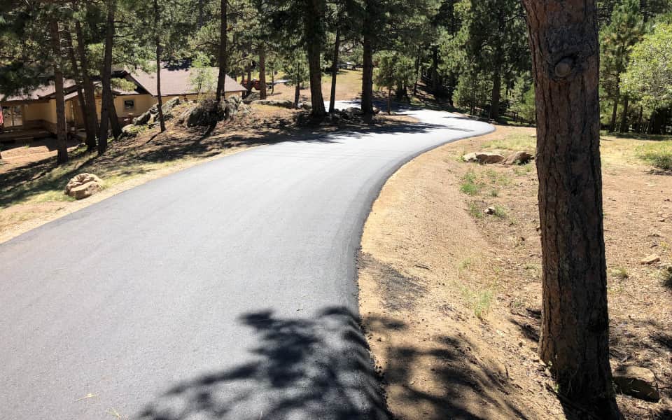 new asphalt driveway
