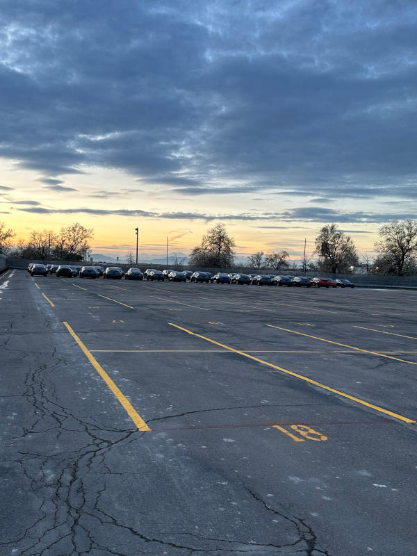 USA Rail parking lot being striped