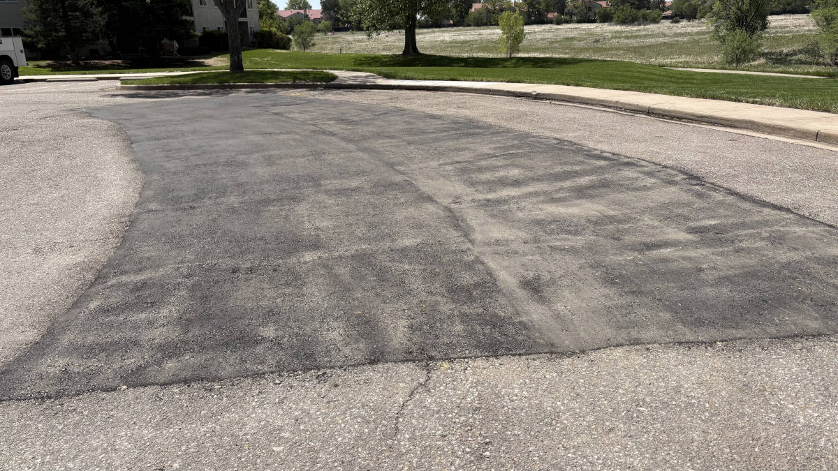 Infrared asphalt repair completed