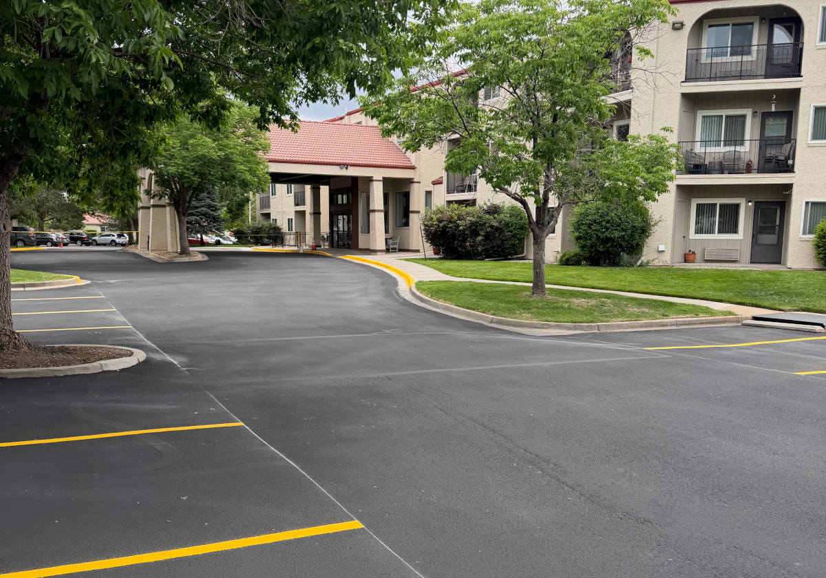 Final view of complete parking lot make over